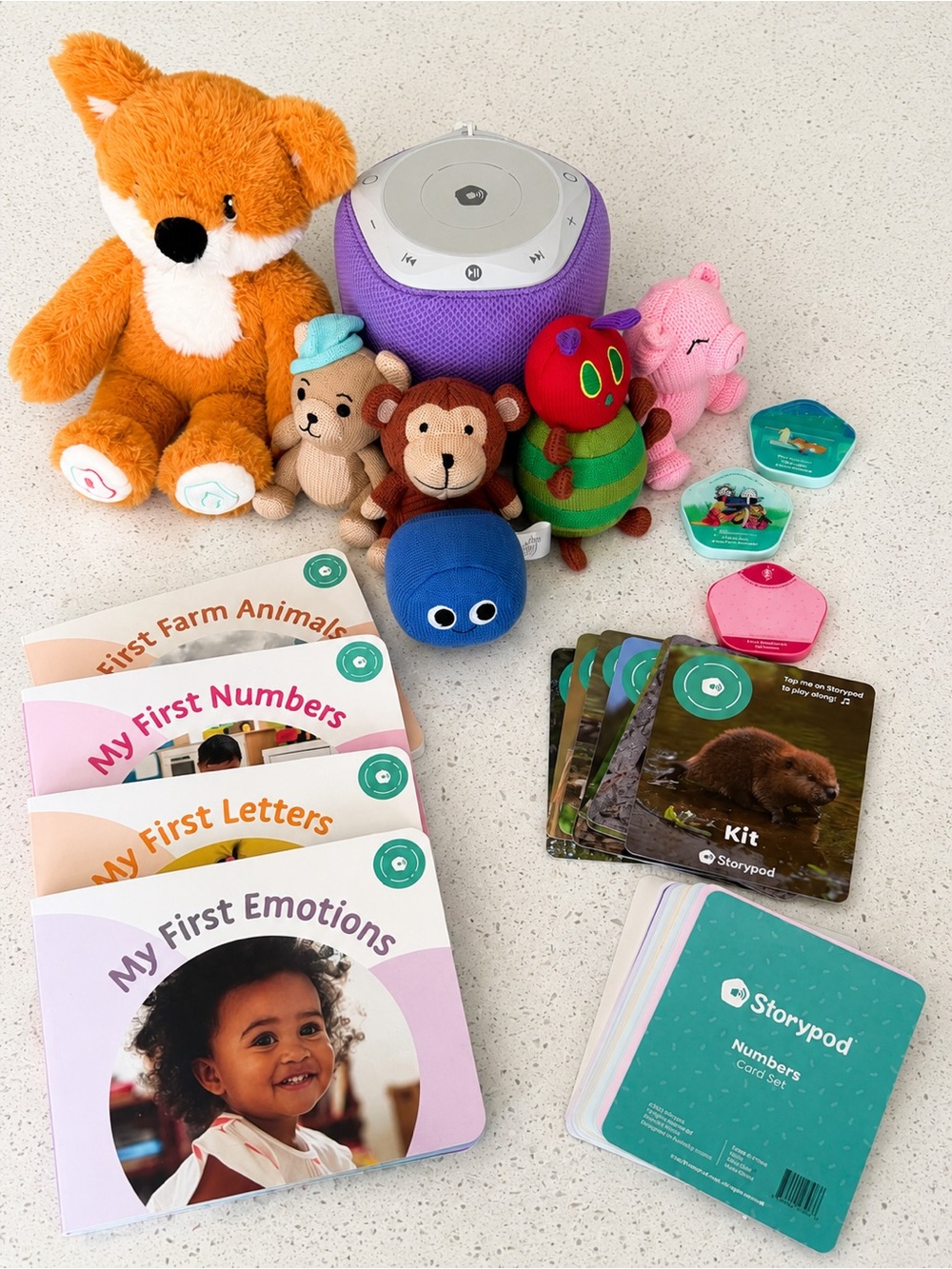 Huge Storypod Bundle Plush Characters Books Learning Cards Speaker Montessori